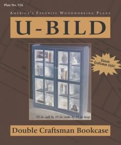 U-Bild Books Double Craftsman Bookcase Carpentry and Woodcraft Book