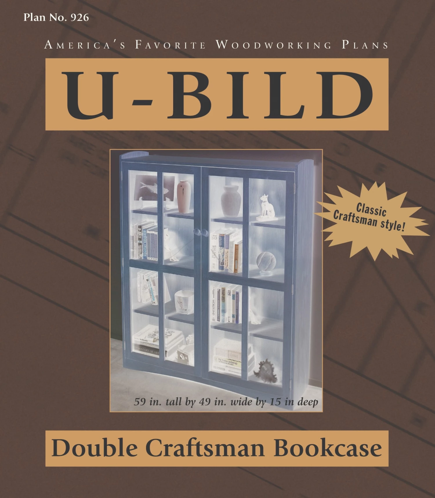 U-Bild Books Double Craftsman Bookcase Carpentry and Woodcraft Book 1 U-Bild Books Double Craftsman Bookcase Carpentry and Woodcraft Book