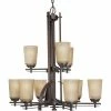 Progress Lighting Chandeliers Riverside 9-Light Heirloom Craftsman Chandelier