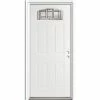 ReliaBilt Front Doors Craftsman Glass 36-in x 80-in Steel Primed Prehung Single Front Door with Brickmould Morelight