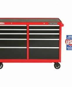 CRAFTSMAN Bottom Tool Cabinets 2000 Series 52-in W x 37.5-in H 10-Drawer Steel Rolling Tool Cabinet (Red)