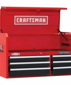 CRAFTSMAN Top Tool Chests 2000 Series 40.5-in W x 24.5-in H 6-Drawer Steel Tool Chest (Red)