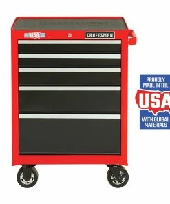 CRAFTSMAN Bottom Tool Cabinets 2000 Series 26.5-in W x 37.5-in H 5-Drawer Steel Rolling Tool Cabinet (Red)