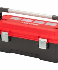CRAFTSMAN Portable Tool Boxes PRO 26-in Red Plastic Lockable Tool Box