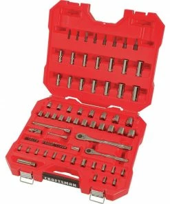 CRAFTSMAN Mechanics Tool Sets 81-Piece Standard (SAE) and Metric Combination Gunmetal Chrome Mechanics Tool Set (1/4-in; 3/8-in) -Craftsman Store 08849880