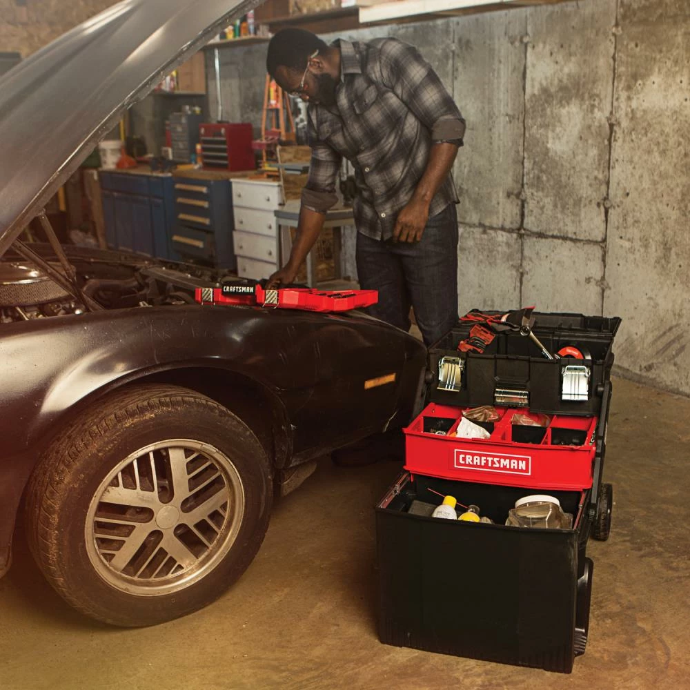CRAFTSMAN Portable Tool Boxes 22-in 1-Drawer Black Plastic and Metal Wheels Lockable Tool Box 5 CRAFTSMAN Portable Tool Boxes 22-in 1-Drawer Black Plastic and Metal Wheels Lockable Tool Box - Image 5