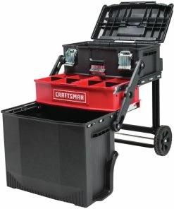 CRAFTSMAN Portable Tool Boxes 22-in 1-Drawer Black Plastic and Metal Wheels Lockable Tool Box 12 CRAFTSMAN Portable Tool Boxes 22-in 1-Drawer Black Plastic and Metal Wheels Lockable Tool Box -Craftsman Store 09051390