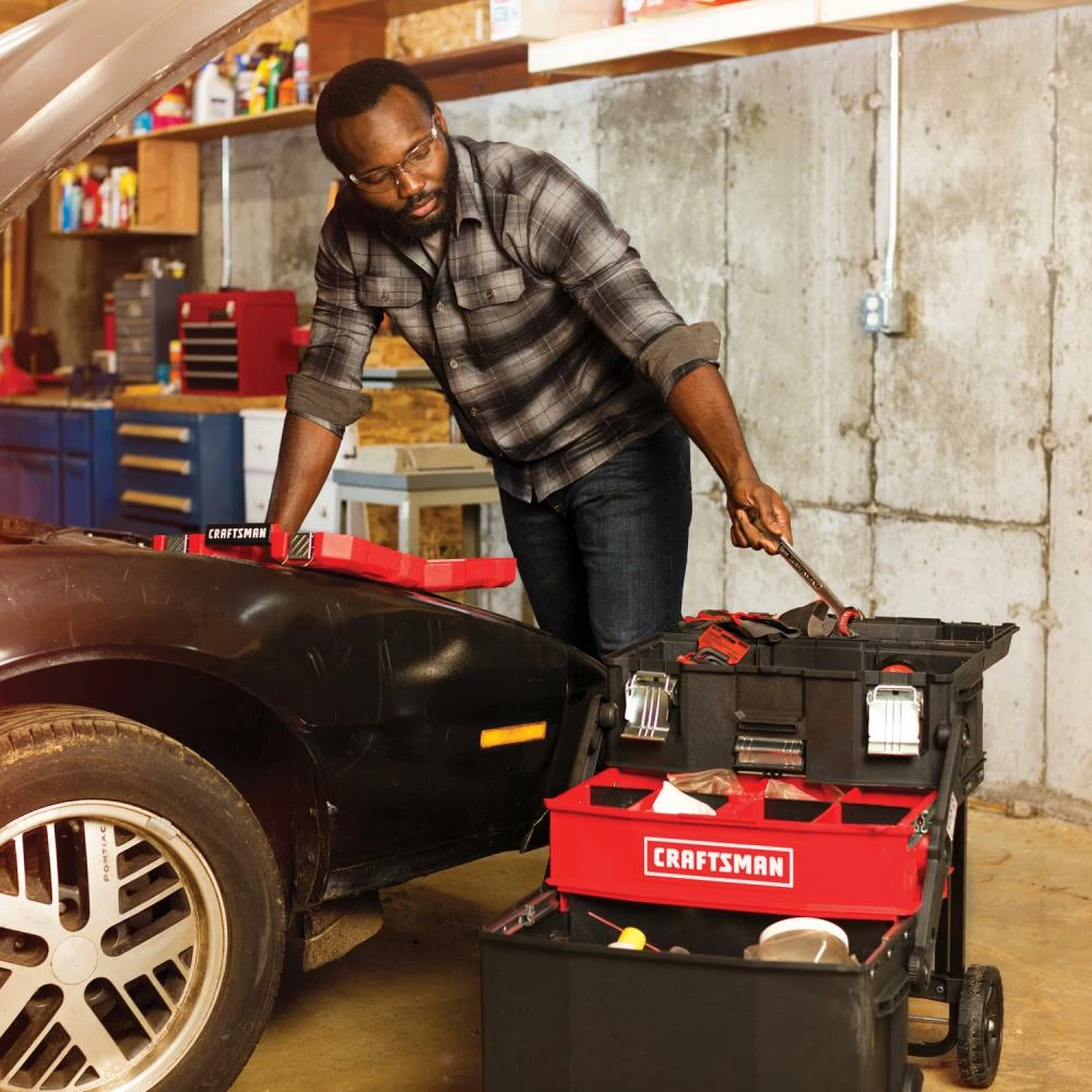 CRAFTSMAN Portable Tool Boxes 22-in 1-Drawer Black Plastic and Metal Wheels Lockable Tool Box 6 CRAFTSMAN Portable Tool Boxes 22-in 1-Drawer Black Plastic and Metal Wheels Lockable Tool Box - Image 6