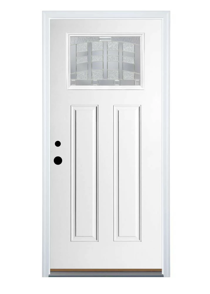 Therma-Tru Benchmark Doors Front Doors Emerson 36-in x 80-in Fiberglass Craftsman Right-Hand Inswing Ready to paint Unfinished Prehung Single Front Door with Brickmould 1 Therma-Tru Benchmark Doors Front Doors Emerson 36-in x 80-in Fiberglass Craftsman Right-Hand Inswing Ready to paint Unfinished Prehung Single Front Door with Brickmould