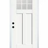 Therma-Tru Benchmark Doors Front Doors 36-in x 80-in Fiberglass Craftsman Right-Hand Inswing Ready to paint Unfinished Prehung Single Front Door with Brickmould