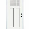 Therma-Tru Benchmark Doors Front Doors 36-in x 80-in Fiberglass Craftsman Left-Hand Inswing Ready To Paint Unfinished Prehung Single Front Door with Brickmould Insulating Core ENERGY STAR Northern Zone ENERGY STAR North/Central Zone ENERGY STAR South/Central Zone ENERGY STAR Southern Zone
