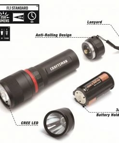 CRAFTSMAN Flashlights LED flashlight 350-Lumen LED Flashlight (Battery Included) -Craftsman Store 09213313