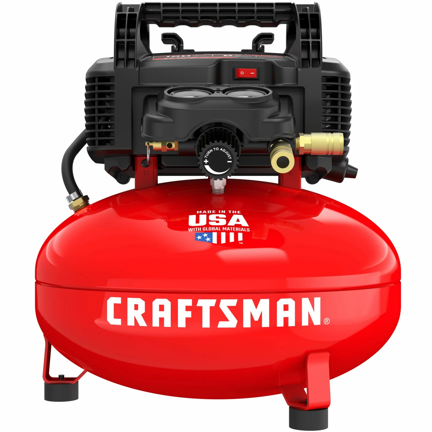 CRAFTSMAN Air Compressors 6-Gallon Single Stage Portable Electric Pancake Air Compressor 3 CRAFTSMAN Air Compressors 6-Gallon Single Stage Portable Electric Pancake Air Compressor - Image 3