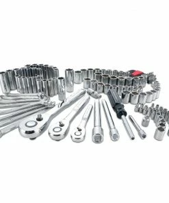 CRAFTSMAN Mechanics Tool Sets 135-Piece Standard (SAE) and Metric Combination Polished Chrome Mechanics Tool Set (1/4-in; 3/8-in)