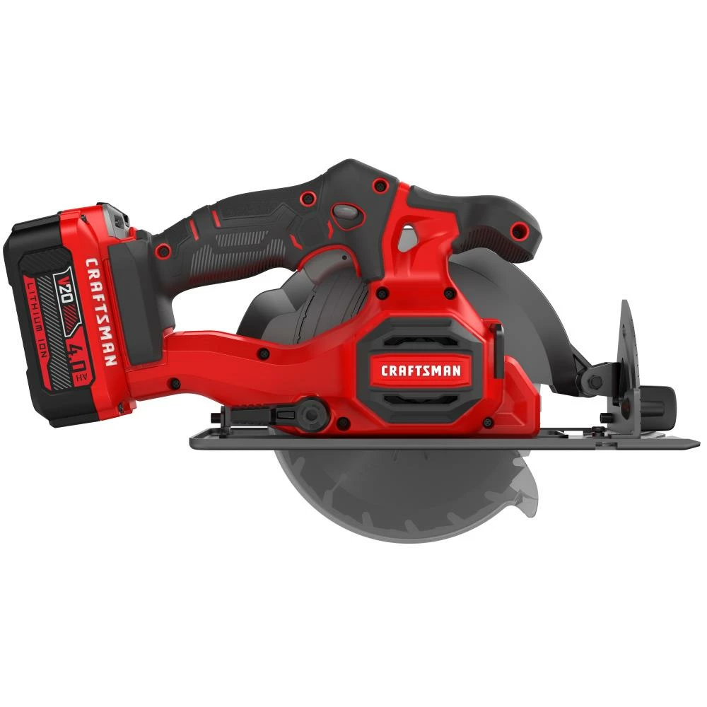 CRAFTSMAN Circular Saws V20 20-Volt Max 6-1/2-in Cordless Circular Saw Kit Circular Saw (1-Battery and Charger Included) 4 CRAFTSMAN Circular Saws V20 20-Volt Max 6-1/2-in Cordless Circular Saw Kit Circular Saw (1-Battery and Charger Included) - Image 4