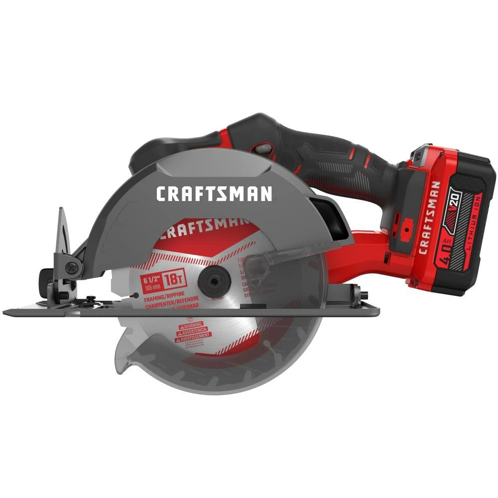 CRAFTSMAN Circular Saws V20 20-Volt Max 6-1/2-in Cordless Circular Saw Kit Circular Saw (1-Battery and Charger Included) 2 CRAFTSMAN Circular Saws V20 20-Volt Max 6-1/2-in Cordless Circular Saw Kit Circular Saw (1-Battery and Charger Included) - Image 2