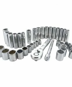 CRAFTSMAN Mechanics Tool Sets 40-Piece Standard (SAE) and Metric Combination Polished Chrome Mechanics Tool Set (3/8-in)