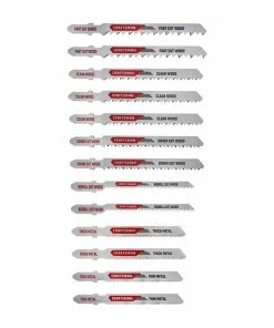 CRAFTSMAN Jigsaw Blades 13-Pack Set T-shank High-carbon Steel Jigsaw Blade Set
