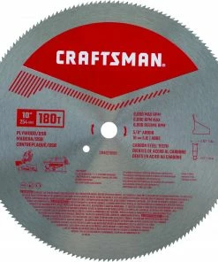 CRAFTSMAN Circular Saw Blades 10-in 180-Tooth High-Speed Steel Miter/Table Saw Blade Set