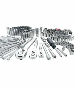 CRAFTSMAN Mechanics Tool Sets 189-Piece Standard (SAE) and Metric Combination Polished Chrome Mechanics Tool Set (1/4-in; 3/8-in)