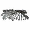 CRAFTSMAN Mechanics Tool Sets 121-Piece Standard (SAE) and Metric Combination Gunmetal Chrome Mechanics Tool Set (1/4-in; 3/8-in)