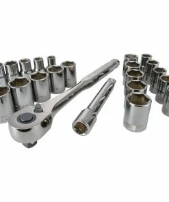 CRAFTSMAN Mechanics Tool Sets 22-Piece Standard (SAE) and Metric Combination Gunmetal Chrome Mechanics Tool Set