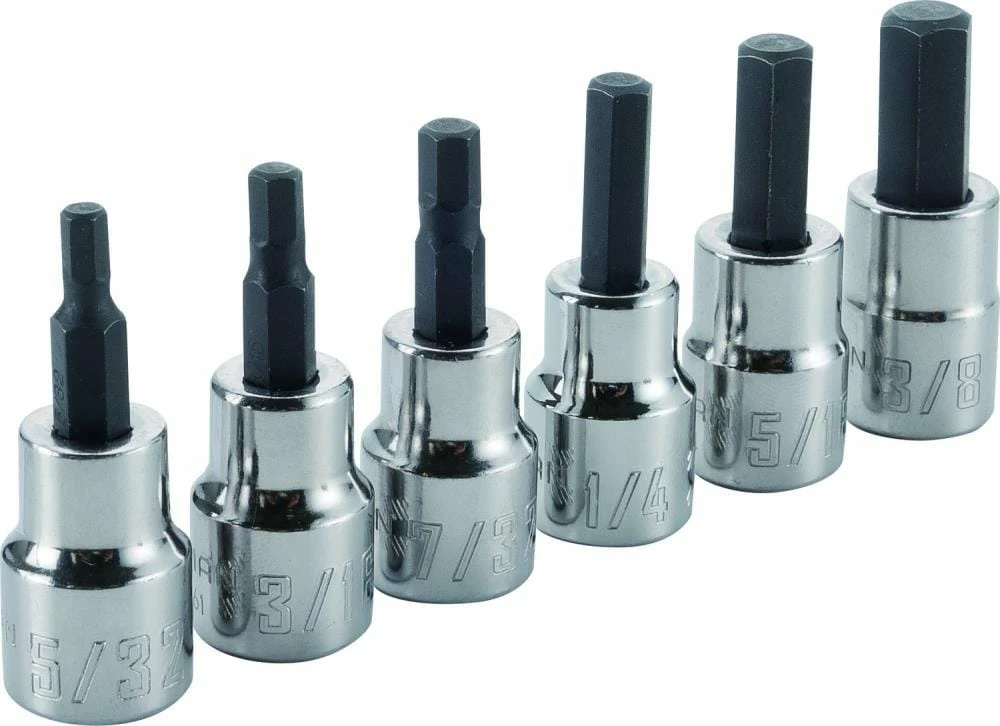 CRAFTSMAN Driver Sockets & Sets 6-Piece 3/8-in Drive Set Hex Bit Standard (SAE) Driver Socket Set 1 CRAFTSMAN Driver Sockets & Sets 6-Piece 3/8-in Drive Set Hex Bit Standard (SAE) Driver Socket Set