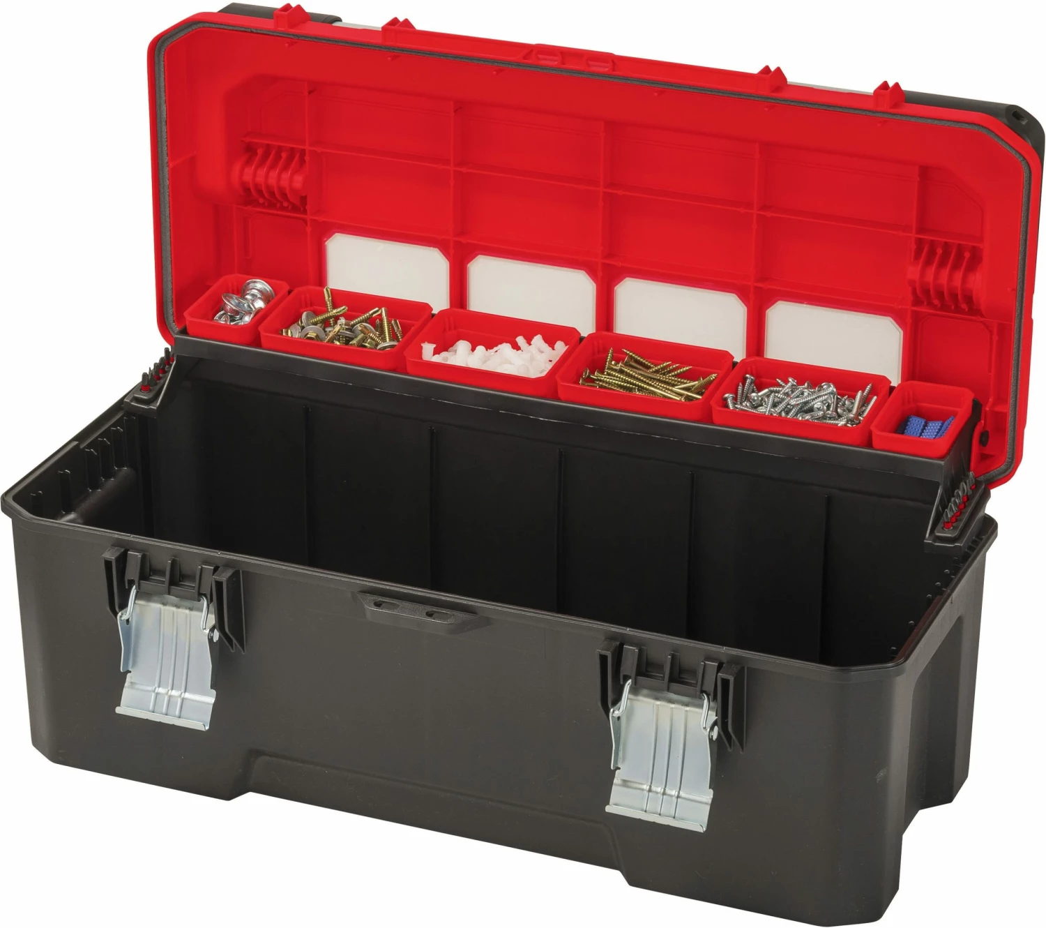 CRAFTSMAN Portable Tool Boxes PRO 26-in Red Plastic Lockable Tool Box 2 CRAFTSMAN Portable Tool Boxes PRO 26-in Red Plastic Lockable Tool Box - Image 2