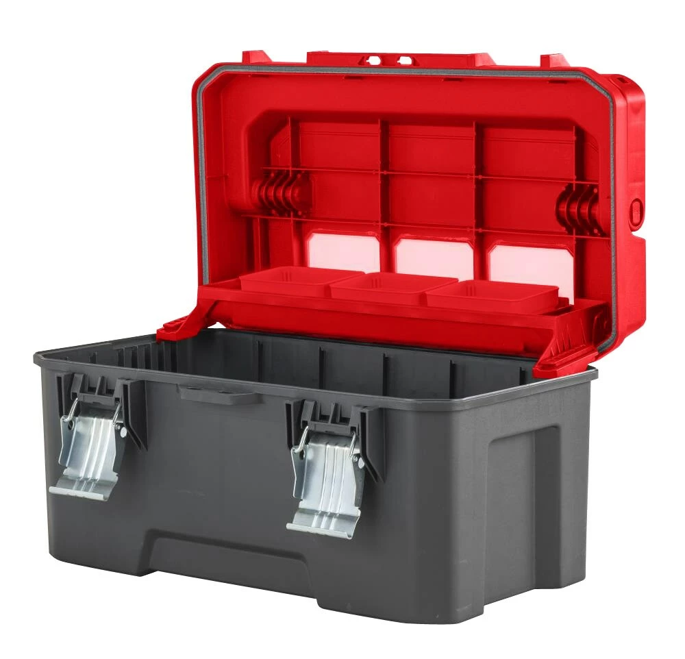 CRAFTSMAN Portable Tool Boxes PRO 26-in Red Plastic Lockable Tool Box 3 CRAFTSMAN Portable Tool Boxes PRO 26-in Red Plastic Lockable Tool Box - Image 3