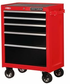 CRAFTSMAN Bottom Tool Cabinets 2000 Series 26.5-in W x 37.5-in H 5-Drawer Steel Rolling Tool Cabinet (Red) -Craftsman Store 09223727 scaled