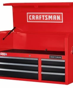 CRAFTSMAN Top Tool Chests 2000 Series 40.5-in W x 24.5-in H 6-Drawer Steel Tool Chest (Red) -Craftsman Store 09223743 scaled