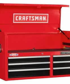 CRAFTSMAN Top Tool Chests 2000 Series 40.5-in W x 24.5-in H 6-Drawer Steel Tool Chest (Red) -Craftsman Store 09223746 scaled