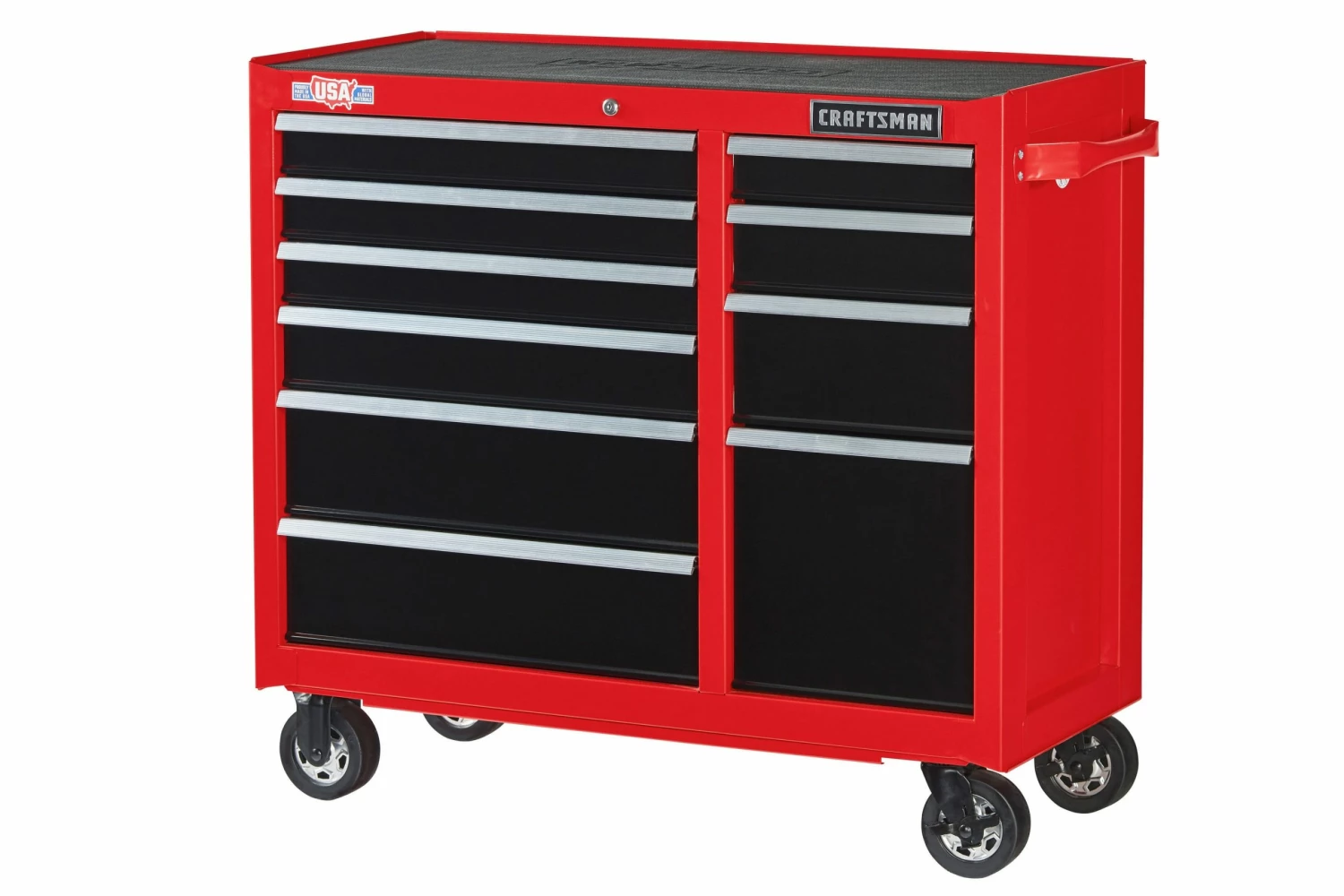 CRAFTSMAN Bottom Tool Cabinets 2000 Series 41-in W x 37.5-in H 10-Drawer Steel Rolling Tool Cabinet (Red) 3 CRAFTSMAN Bottom Tool Cabinets 2000 Series 41-in W x 37.5-in H 10-Drawer Steel Rolling Tool Cabinet (Red) - Image 3