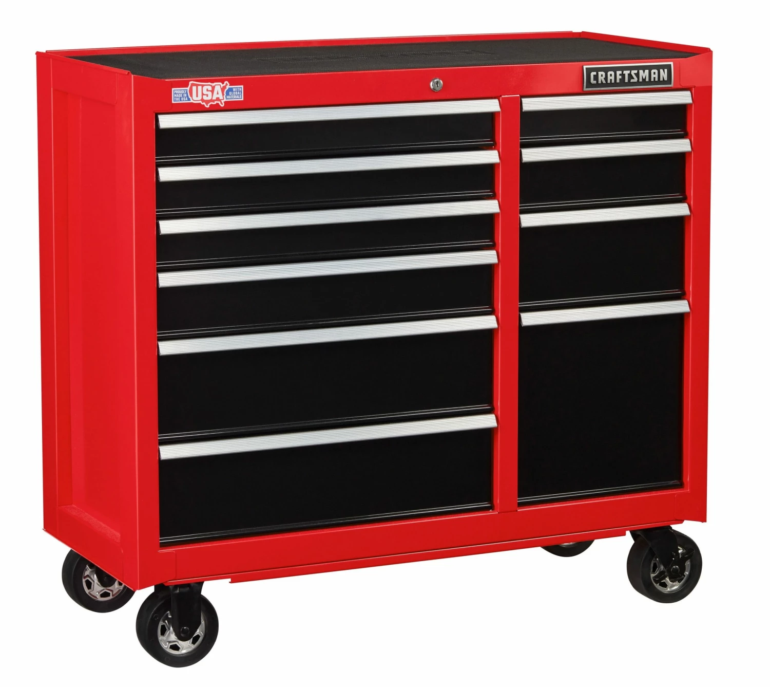 CRAFTSMAN Bottom Tool Cabinets 2000 Series 41-in W x 37.5-in H 10-Drawer Steel Rolling Tool Cabinet (Red) 5 CRAFTSMAN Bottom Tool Cabinets 2000 Series 41-in W x 37.5-in H 10-Drawer Steel Rolling Tool Cabinet (Red) - Image 5