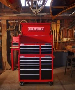 CRAFTSMAN Bottom Tool Cabinets 2000 Series 41-in W x 37.5-in H 10-Drawer Steel Rolling Tool Cabinet (Red) 24 CRAFTSMAN Bottom Tool Cabinets 2000 Series 41-in W x 37.5-in H 10-Drawer Steel Rolling Tool Cabinet (Red) -Craftsman Store 09223751 scaled