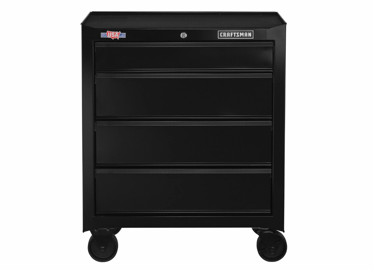 CRAFTSMAN Bottom Tool Cabinets 1000 Series 26.5-in W x 32.5-in H 4-Drawer Steel Rolling Tool Cabinet (Black) 3 CRAFTSMAN Bottom Tool Cabinets 1000 Series 26.5-in W x 32.5-in H 4-Drawer Steel Rolling Tool Cabinet (Black) - Image 3
