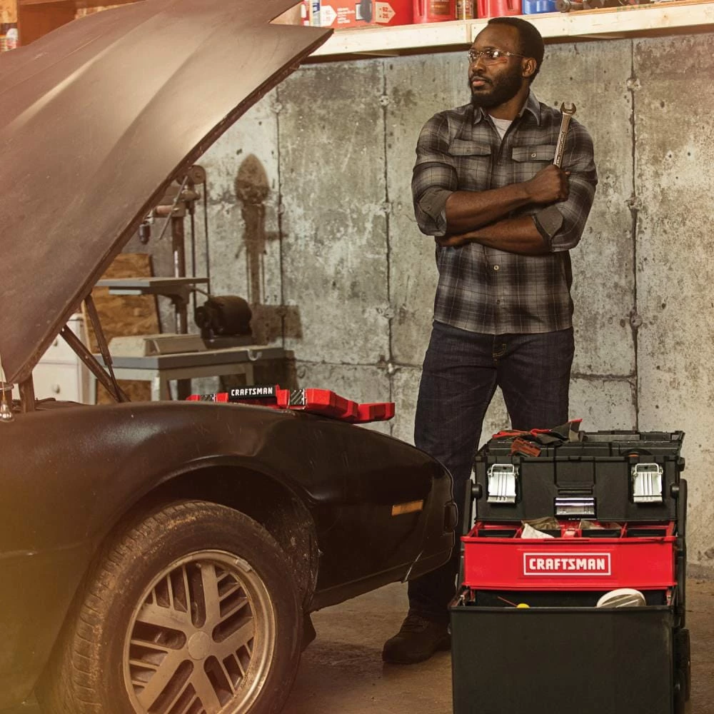 CRAFTSMAN Portable Tool Boxes 22-in 1-Drawer Black Plastic and Metal Wheels Lockable Tool Box 7 CRAFTSMAN Portable Tool Boxes 22-in 1-Drawer Black Plastic and Metal Wheels Lockable Tool Box - Image 7