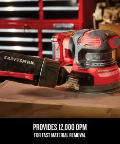 CRAFTSMAN Power Sanders V20 20-Volt Cordless Random Orbital Sander with Dust Management -Craftsman Store 09224774