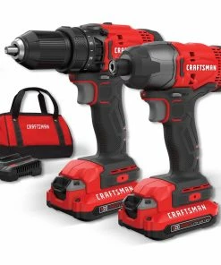 CRAFTSMAN Power Tool Combo Kits V20 2-Tool 20-Volt Max Power Tool Combo Kit with Soft Case (2-Batteries Included and Charger Included)