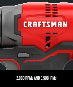 CRAFTSMAN Impact Drivers V20 20-volt Max Variable Speed Brushless Cordless Impact Driver (2-Batteries Included) -Craftsman Store 09224792