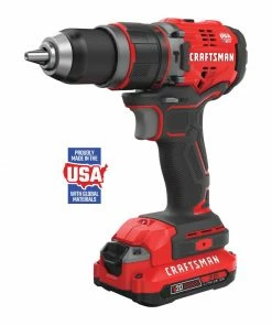 CRAFTSMAN Hammer Drills V20 1/2-in 20-volt Max Variable Speed Brushless Cordless Hammer Drill (2-Batteries Included)