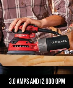 CRAFTSMAN Power Sanders 120-Volt 3-Amp Corded Random Orbital Sander with Dust Management -Craftsman Store 09224838