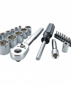 CRAFTSMAN Mechanics Tool Sets 24-Piece Standard (SAE) Polished Chrome Mechanics Tool Set (3/8-in;)