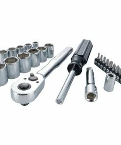 CRAFTSMAN Mechanics Tool Sets 24-Piece Metric Polished Chrome Mechanics Tool Set (3/8-in)