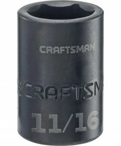 CRAFTSMAN Impact Sockets & Impact Socket Sets CRAFTSMAN 11/16-in Standard 1/2-in Drive 6-Point Socket