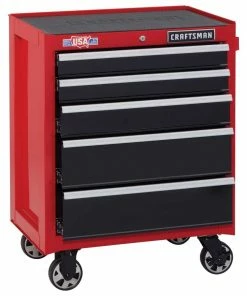 CRAFTSMAN Bottom Tool Cabinets 2000 Series 26.5-in W x 34-in H 5-Drawer Steel Rolling Tool Cabinet (Red)