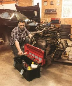 CRAFTSMAN Portable Tool Boxes PRO 26-in Red Plastic Lockable Tool Box 25 CRAFTSMAN Portable Tool Boxes PRO 26-in Red Plastic Lockable Tool Box -Craftsman Store 09229621