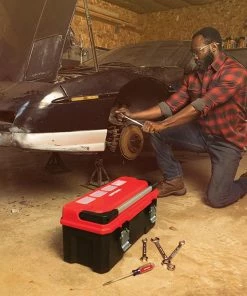 CRAFTSMAN Portable Tool Boxes PRO 26-in Red Plastic Lockable Tool Box 22 CRAFTSMAN Portable Tool Boxes PRO 26-in Red Plastic Lockable Tool Box -Craftsman Store 09229622