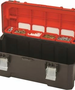 CRAFTSMAN Portable Tool Boxes PRO 26-in Red Plastic Lockable Tool Box 20 CRAFTSMAN Portable Tool Boxes PRO 26-in Red Plastic Lockable Tool Box -Craftsman Store 09229625