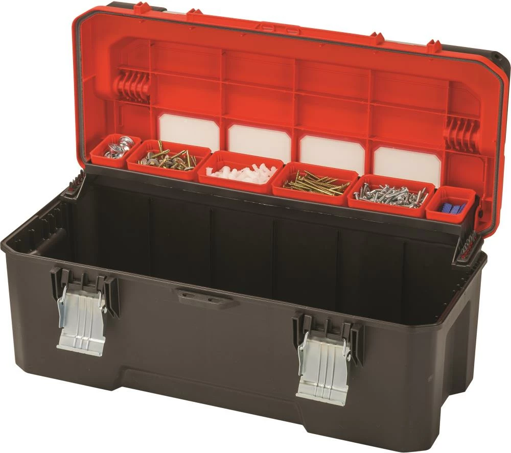 CRAFTSMAN Portable Tool Boxes PRO 26-in Red Plastic Lockable Tool Box 8 CRAFTSMAN Portable Tool Boxes PRO 26-in Red Plastic Lockable Tool Box - Image 8